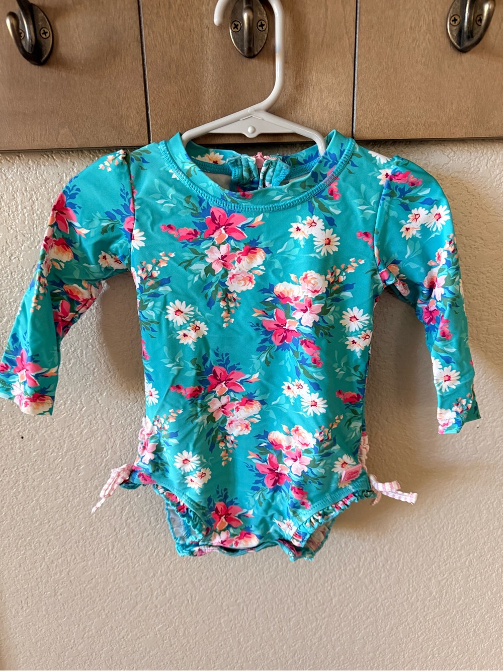 Baby rufflebutt Floral Long-Sleeve Swimsuit